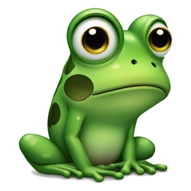 sad-looking frog sticker