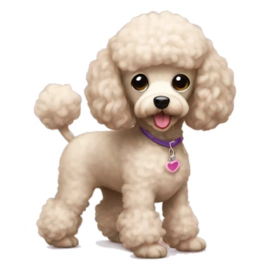 Mini poodle sticker