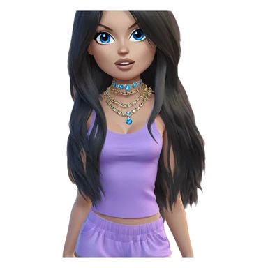 girl with blue eyes jewelry sticker