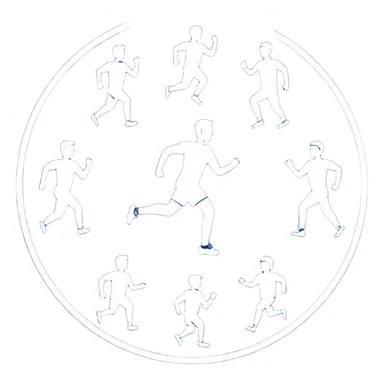 Regular physical activity icon circle sticker