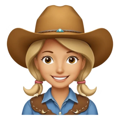 Cowgirl tipping hat sticker