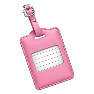 pink luggage tag sticker