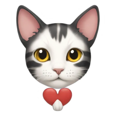 cat with heart eyes in ghibli sticker