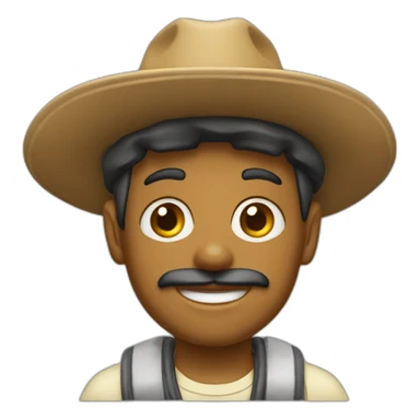 gaúcho com chapeu  sticker