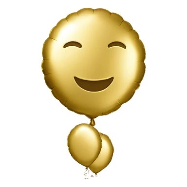 Gold foil happy birthday balloons sticker