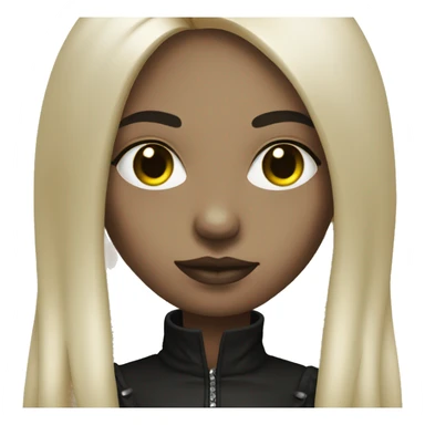 black goth girl with blond straight hair  sticker