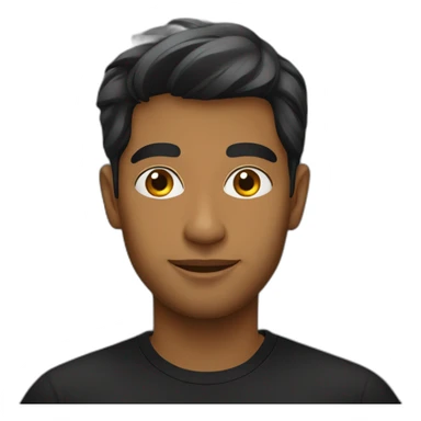 handsome sri lankan guy in black shirt sticker