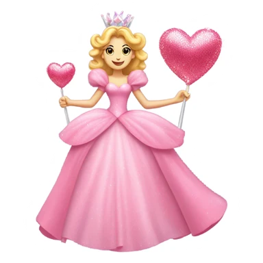 glinda the witch pink heart  sticker