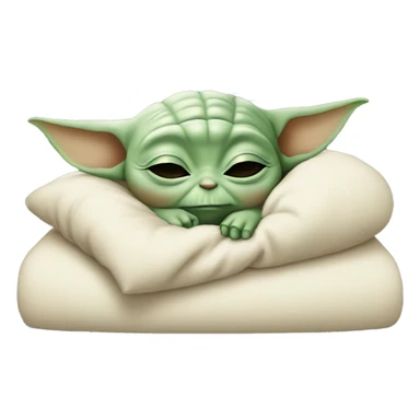 baby yoda sleeps with his eyes closed ZZZZ sticker