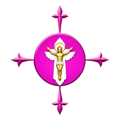 ave maria's emblem with a touch of majenta sticker