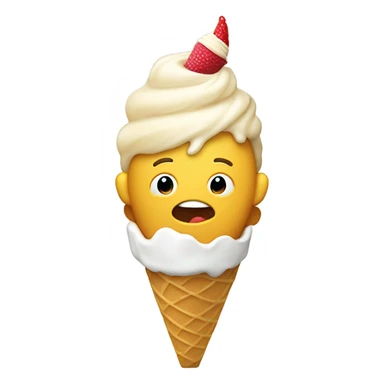 Trump eating ice cream sticker