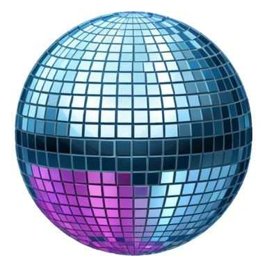 glitter disco ball sticker