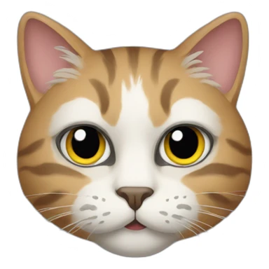 cat with a mask sticker