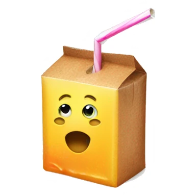 Juice box with straw  sticker