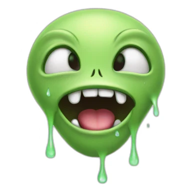 happy alien crying sticker