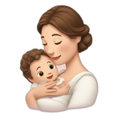 Femme française et son bébé sticker