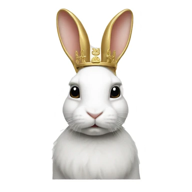 white rabbite, luxury style, gold border sticker