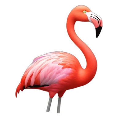 Flamingo drinking like a baby sticker