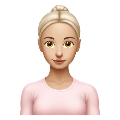 Aesthetic Ukrainian yoga girl in light pink yoga outfit sticker