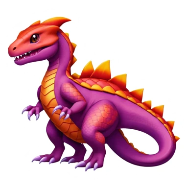 Ekans-Salazzle-Charmeleon-Pokémon-Fakémon-hybrid-creature (full body)  sticker
