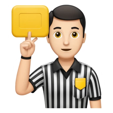Yellow card Referee  sticker