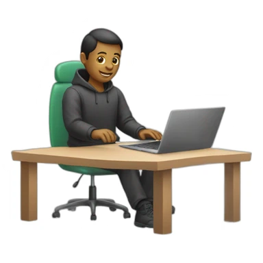 someone working on a laptop sticker