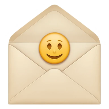 A simple emoji-style icon of a white manila envelope with subtle paper texture, clean edges, and a small graduation NUMBER  2022-photo icon on the front, graduation icon  sticker
