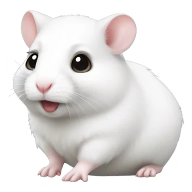 A white hamster  sticker