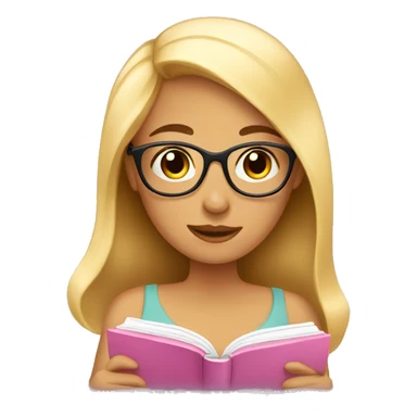 Girly book lover sticker