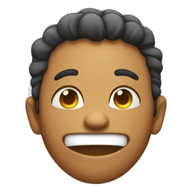 smiling and scrunching up face with eyes closed sticker