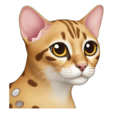 Spotted oriental cat sticker