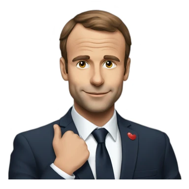 Macron qui caresse un chat sticker