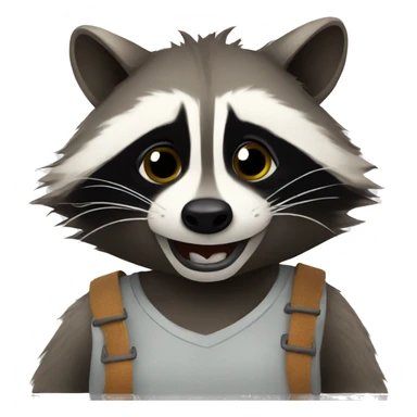 drunk raccoon sticker