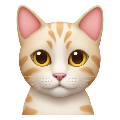 cat with hearts around face sticker