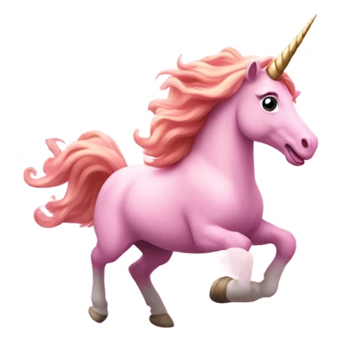 Pink unicorn running sticker