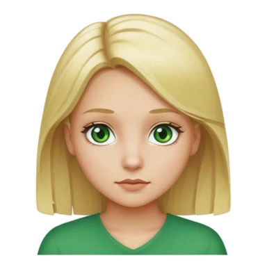 Girl blonde Green eyes sticker