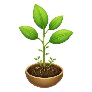 ein kleiner samen, aus dem ein grüner zweig wächst sticker