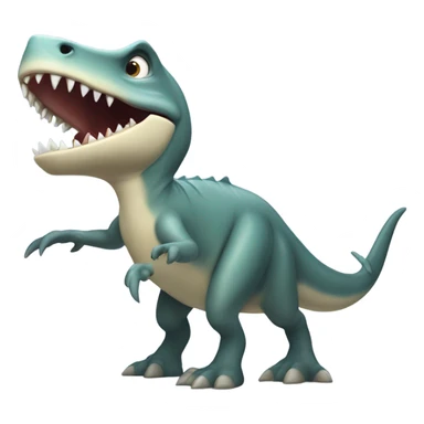 Dinosaur shark sticker