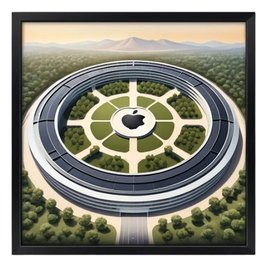 apple park arial sticker