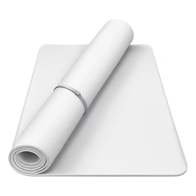 White Yoga mat  on white background  sticker