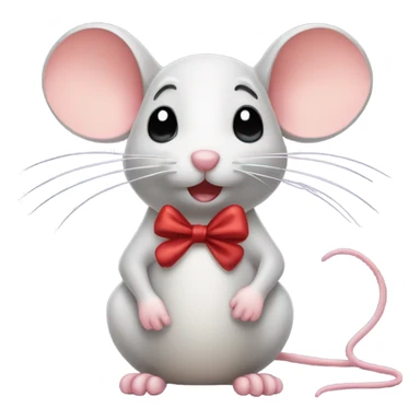 Mouse with a bow sticker