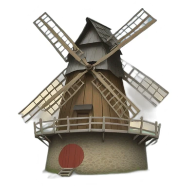 Un moulin à vent sticker