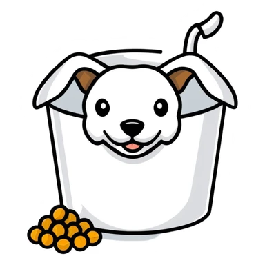 Cane of dog food sticker