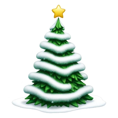 a christmas tree with snow sticker