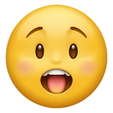 Flabbergasted yellow emoji, mouth open  sticker