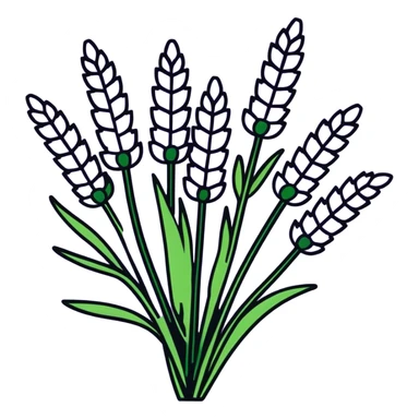 lavender plants in bouquet sticker