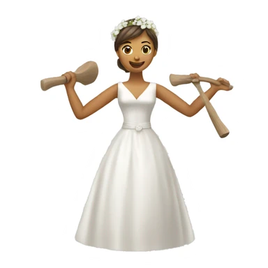 Bride ax throwing sticker