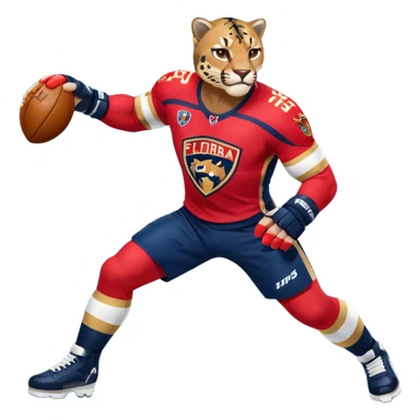 The galaxy with a with a Florida Panthers player
 sticker