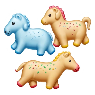Frosted animal cracker sticker