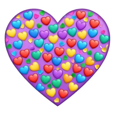 heart with a confetti fill sticker